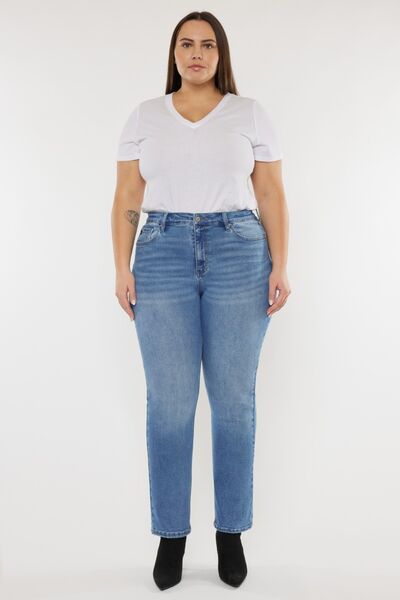 Kancan Full Size Cat's Whiskers High Waist Jeans Trendsi