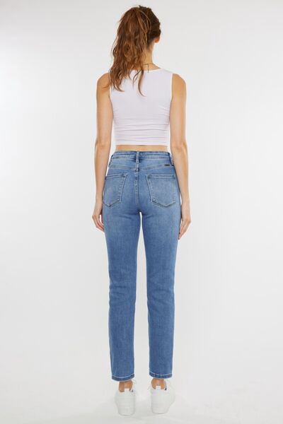 Kancan Full Size Cat's Whiskers High Waist Jeans Trendsi