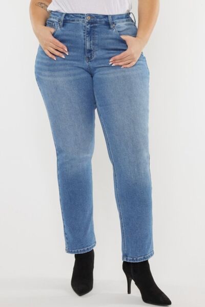 Kancan Full Size Cat's Whiskers High Waist Jeans Trendsi