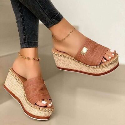 PU Leather Open Toe Sandals Trendsi