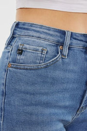 Kancan Full Size Cat's Whiskers High Waist Jeans Trendsi