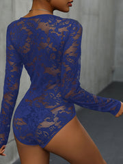 Lace Long Sleeve Bodysuit Trendsi