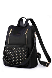 Zipper Pocket Beaded Backpack Trendsi