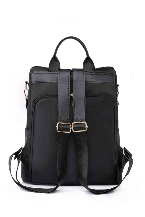 Zipper Pocket Beaded Backpack Trendsi