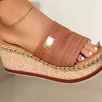 PU Leather Open Toe Sandals Trendsi