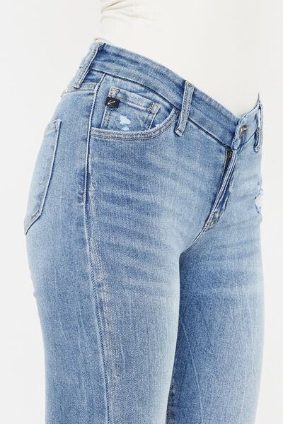 Kancan High Waist Cat's Whiskers Skinny Jeans Trendsi